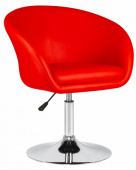 Кресло интерьерное дизайнерское DOBRIN EDISON LM 8600, на дисковом основании, красный